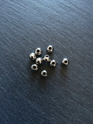 8 or 40 Stainless Steel 8mm Solid Round Spacer Beads Hole: 2mm