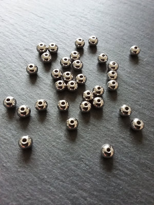 10 or 50 Stainless Steel 7mm Solid Round Spacer Beads 7x6mm Hole: 2mm
