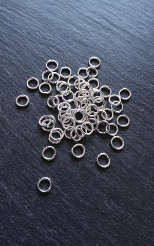 100 or 500 Silver Plated 7mm Strong Jump Rings Diameter 1.2mm (16 Gauge)