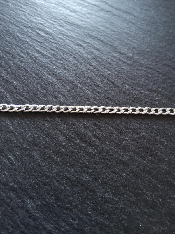 Bright Silver Strong Stainless Steel Twisted Curb Chain 4.5x3x0.8mm Open Link