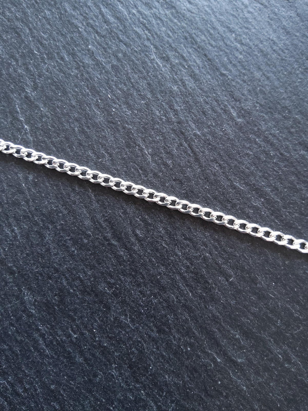 Bright Silver Strong Stainless Steel Twisted Curb Chain 4.5x3x0.8mm Open Link