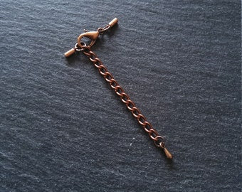 Antique Copper Tone End Cap Sets for 1mm Cord (1.5mm end caps)