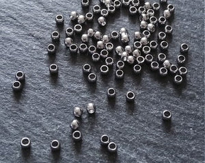 100 or 500 Crimp Beads 316 Surgical Steel 2mm 2x1.6mm Hole: 1mm