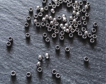 100 or 500 Crimp Beads 316 Surgical Steel 2mm 2x1.6mm Hole: 1mm