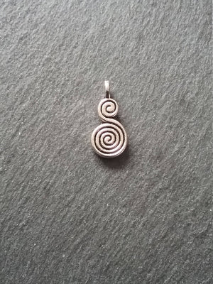 12 or 60 Double Swirl Charms Antique Silver Tone 17x8mm