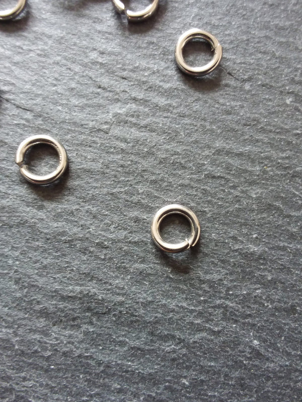 100 or 500 Stainless Steel 6mm Jump Rings Very Strong 1.2mm (16 Gauge)
