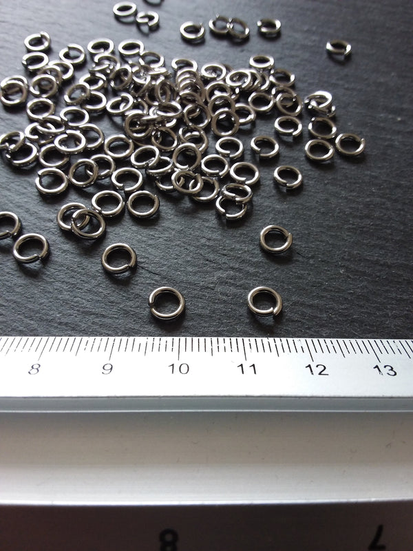 100 or 500 Stainless Steel 6mm Jump Rings Very Strong 1.2mm (16 Gauge)