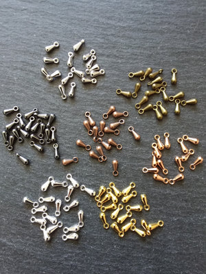 50 Extender Chain Drops in Antique Bronze, Gunmetal, Antique Silver Tone, Copper, Rose Gold,  Gold Plated or Bright Silver Plated 7x3mm