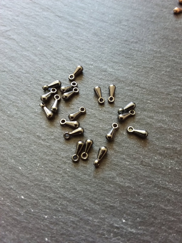 50 Extender Chain Drops in Antique Bronze, Gunmetal, Antique Silver Tone, Copper, Rose Gold,  Gold Plated or Bright Silver Plated 7x3mm