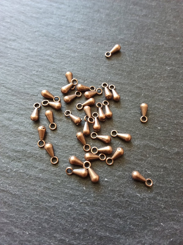 50 Extender Chain Drops in Antique Bronze, Gunmetal, Antique Silver Tone, Copper, Rose Gold,  Gold Plated or Bright Silver Plated 7x3mm
