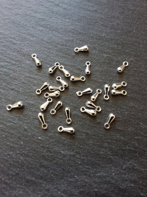 50 Extender Chain Drops in Antique Bronze, Gunmetal, Antique Silver Tone, Copper, Rose Gold,  Gold Plated or Bright Silver Plated 7x3mm