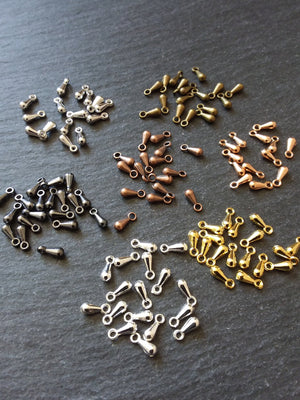 50 Extender Chain Drops in Antique Bronze, Gunmetal, Antique Silver Tone, Copper, Rose Gold,  Gold Plated or Bright Silver Plated 7x3mm