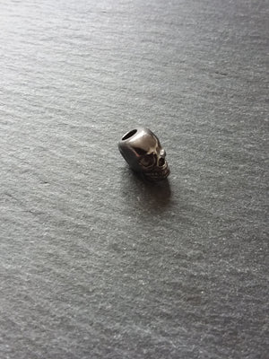 8 or 40 Gunmetal 12mm Skull Beads 12x8x10mm Vertical 3.8mm Hole - ContentedCatz