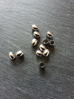 12 or 60 Stainless Steel 6mm Barrel Beads Smooth Solid Spacer 6x6mm with 4mm Hole