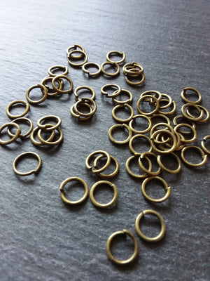 100 or 500 Strong Jump Rings Antique Bronze 9mm Diameter 1.2mm Thick