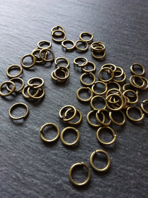 100 or 500 Strong Jump Rings Antique Bronze 9mm Diameter 1.2mm Thick