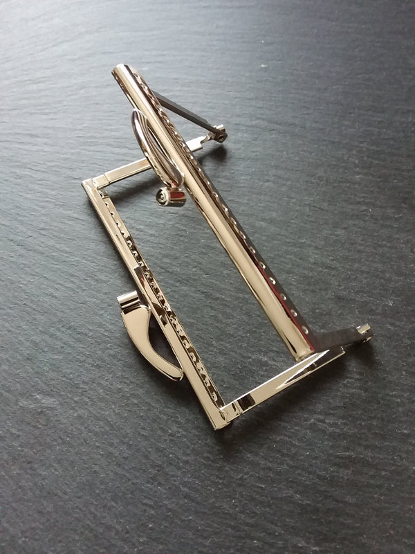 Bright Silver 10.5cm Plain Metal Frame Kiss Clasp Rectangle For Purse or Bag ( 4 1/8 inch )