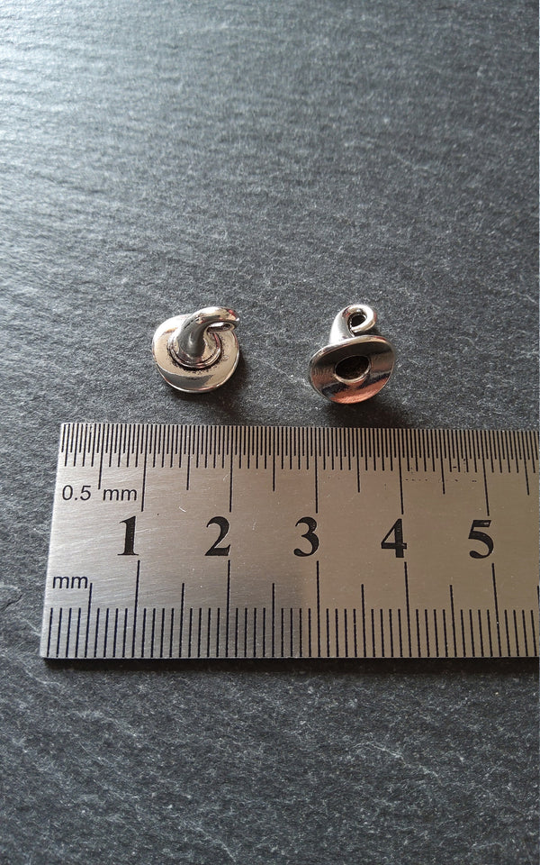 10 or 50 Witches Hat Charms Silver Tone Alloy 12x11mm