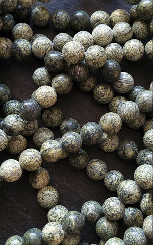 8mm Natural Serpentine Gemstone Beads Undyed Round Full 15.7 inch Strand