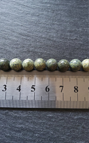 8mm Natural Serpentine Gemstone Beads Undyed Round Full 15.7 inch Strand