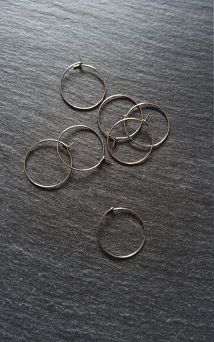 10 or 50 Stainless Steel Hoops Open Hook 23x20mm
