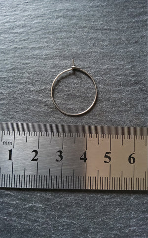 10 or 50 Stainless Steel Hoops Open Hook 23x20mm