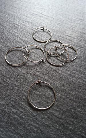 10 or 50 Stainless Steel Hoops Open Hook 23x20mm