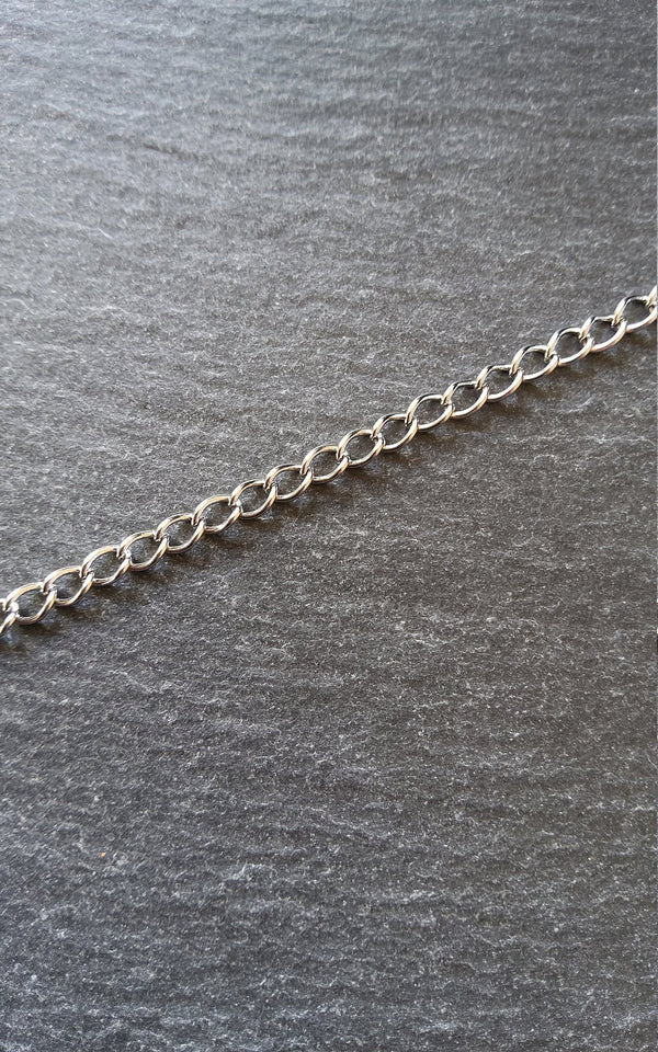 Strong Stainless Steel Twisted Curb Chain 5.5x3.7x0.8mm Open Link