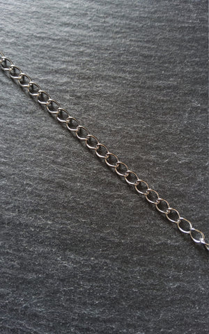 1m of Stainless Steel Twisted Curb Chain 5x3.5x0.6mm Closed Link