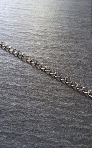 1m of Stainless Steel Twisted Curb Chain 5x3.5x0.6mm Closed Link
