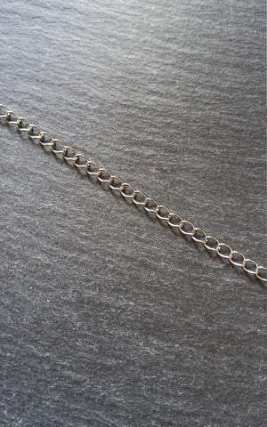 1m of Stainless Steel Twisted Curb Chain 5x3.5x0.6mm Closed Link