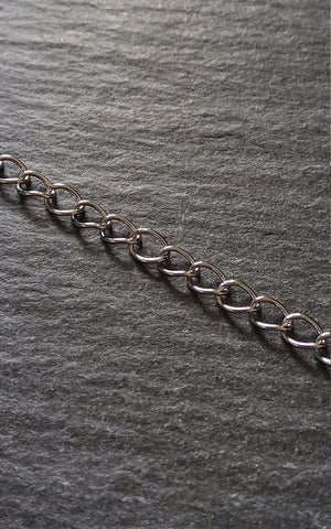 1m of Stainless Steel Twisted Curb Chain 5x3.5x0.6mm Closed Link