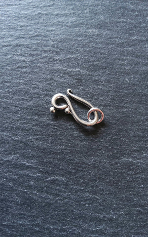 10 or 50 Sets Hook and Eye Clasps Antique Silver Tone 21x12mm Nickel Free