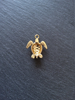 2 or 10 Real Gold Plated Sea Turtle Charms 28x24mm Nickel FREE