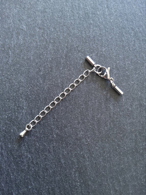 Stainless Steel End Cap Sets for 1.5mm Cord Necklaces (2mm Caps)