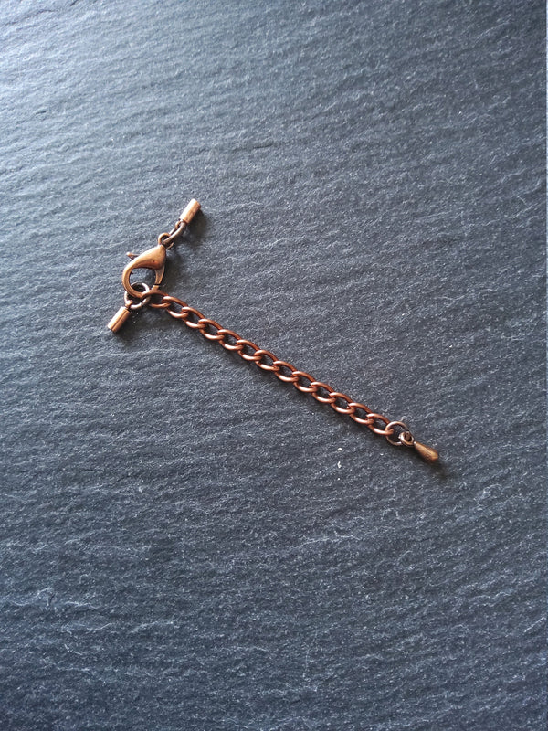 Antique Copper Tone End Cap Sets for 1mm Cord (1.5mm end caps)