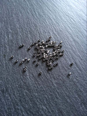 100 or 500 Crimp Beads 316 Surgical Steel 2mm 2x1.6mm Hole: 1mm