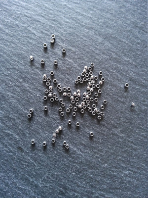 100 or 500 Crimp Beads 316 Surgical Steel 2mm 2x1.6mm Hole: 1mm