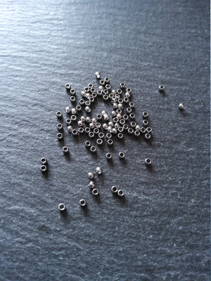 100 or 500 Crimp Beads 316 Surgical Steel 2mm 2x1.6mm Hole: 1mm