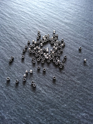 100 or 500 Crimp Beads 316 Surgical Steel 2mm 2x1.6mm Hole: 1mm