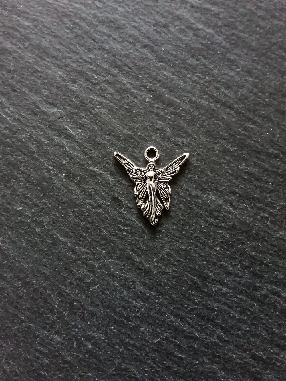 10 or 50 Fairy Charms Antique Silver Tone 20x19mm
