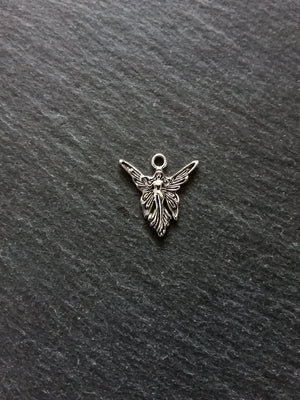 10 or 50 Fairy Charms Antique Silver Tone 20x19mm