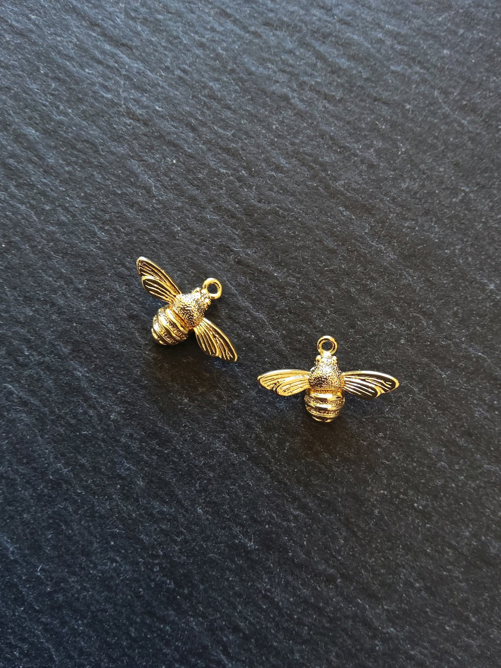 Lovely Little Real Gold Plated Bee Charms 11.5x17x4.5mm Nickel FREE