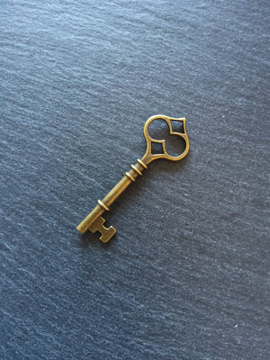 4 or 20 Antique Bronze Key Pendants Large 60x21x4mm