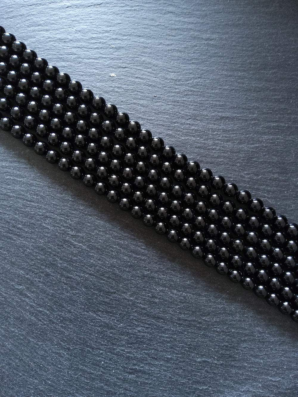 8.3mm Black Grade A Tourmaline Natural Polished Gemstone Round Beads Full 15.5 inch Strand