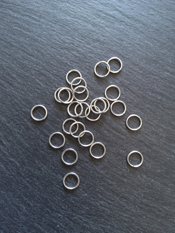 100 or 500 Stainless Steel 10mm Jump Rings Strong 1.2mm (16 gauge)