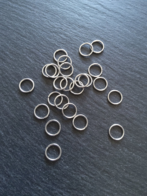 100 or 500 Stainless Steel 10mm Jump Rings Strong 1.2mm (16 gauge)