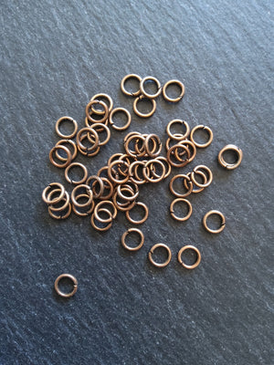 100 or 500 Antique Copper Tone 8mm Diameter 0.9mm Jump Rings 20 gauge
