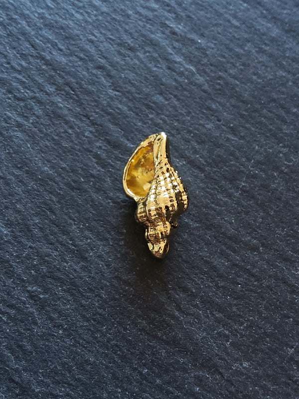 2 or 10 Conch Sea Shell Charms Real 14K Gold Plated Alloy 21x12x8mm. Nickel FREE