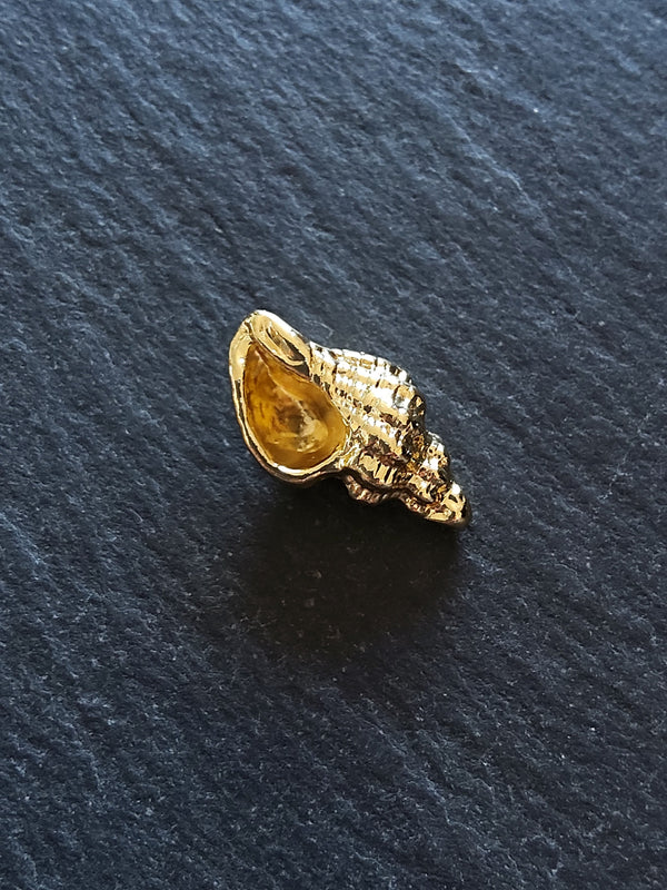 2 or 10 Conch Sea Shell Charms Real 14K Gold Plated Alloy 21x12x8mm. Nickel FREE
